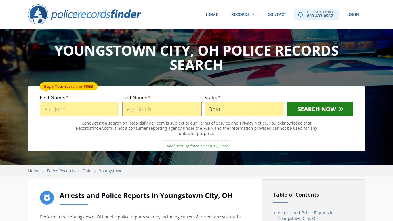 Youngstown, Bay County, OH Police Reports & Police Department Records